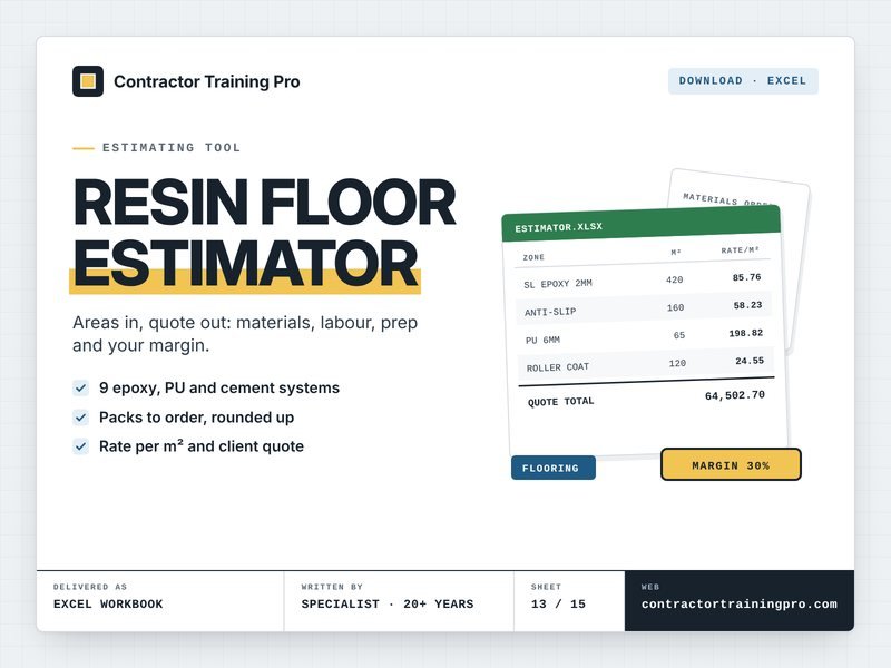 Resin Flooring & Coatings Estimator cover